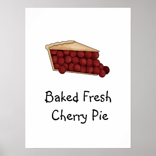 Poster van de zoete Cherry Pie (Voorkant)