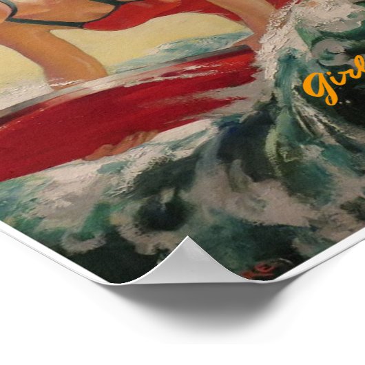 Poster van de zomersurfen van 1930 (Hoek)