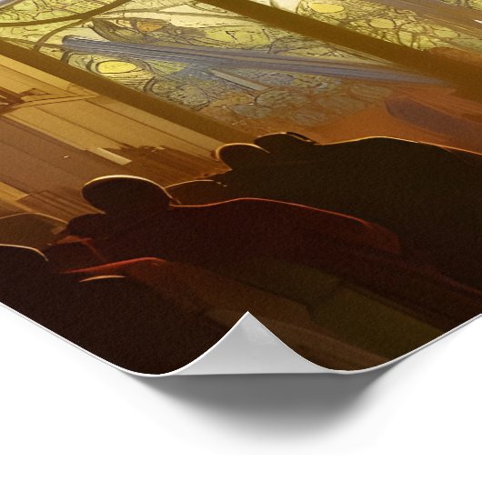 Poster van de zondagsdienstkerk (Hoek)