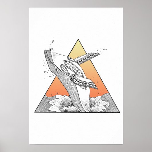 Poster van de zonneschijnwalvis (Voorkant)