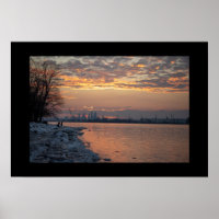 Poster van de zonsondergang bij de Wintertijd