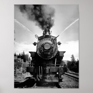 Poster van de Zuidelijke Pacifische Brandweertrein