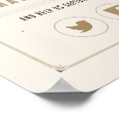 Poster van de zwarte en goudhashtag Wedding (Hoek)