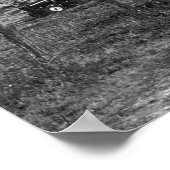 Poster van de zwarte en witte oude Boerderij (Hoek)