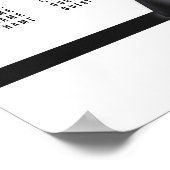 Poster van de zwarte en witte weddenschapenkaart 1 (Hoek)