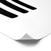 Poster van de zwarte/witte regenboog van de zure k (Hoek)