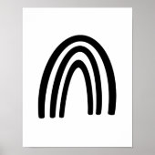 Poster van de zwarte/witte regenboog van de zure k (Voorkant)
