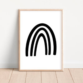 Poster van de zwarte/witte regenboog van de zure k