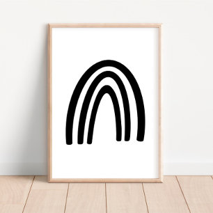 Poster van de zwarte/witte regenboog van de zure k