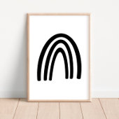 Poster van de zwarte/witte regenboog van de zure k