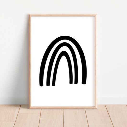 Poster van de zwarte/witte regenboog van de zure k