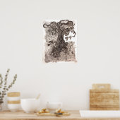 Poster van Debbie Davidsohn "Mystical Forest" (Keuken)