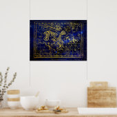 poster van delphinus constellation (Keuken)