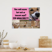 Poster van dierenmishandeling (Keuken)