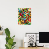 Poster van dode Zeeen vishamsa (Thuiskantoor)