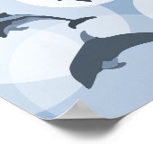 Poster van dolfijnen voor het afspelen van stalen (Hoek)