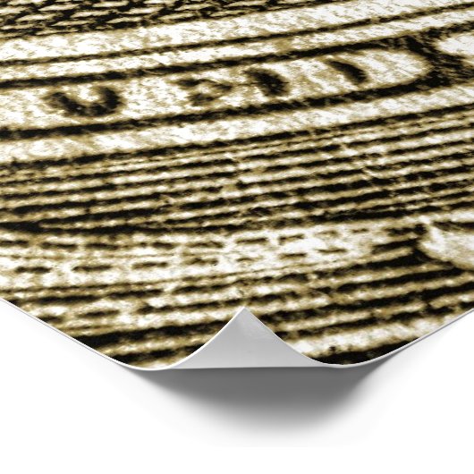 Poster van Dollar Bill Macro (Hoek)