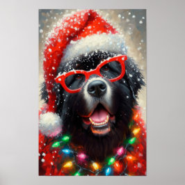 Poster van domme Kerst Newfie