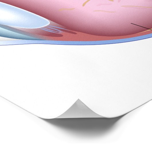 Poster van drijfveren en vliegende ogen (Hoek)