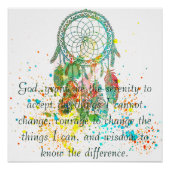 Poster van drocatcher-speerzustergebed (Voorkant)