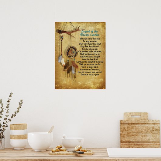 Poster van droomcatcher (Keuken)