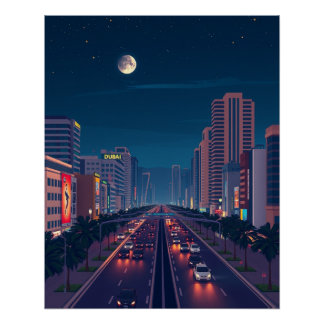 Poster van Dubai Verenigde Arabische Emiraten