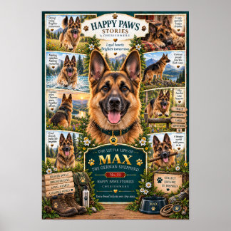 Poster van Duitse Herdershond De Kleine Leven van