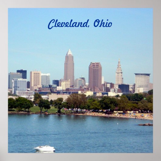 Poster van Edgewater Beach-Cleveland Ohio (24x24) (Voorkant)