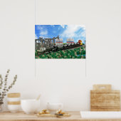 Poster van een Big Boy-locomotiefmodel (Keuken)