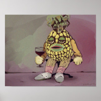poster van een gebroken ananas