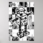 Poster van een geschetste robot (Voorkant)