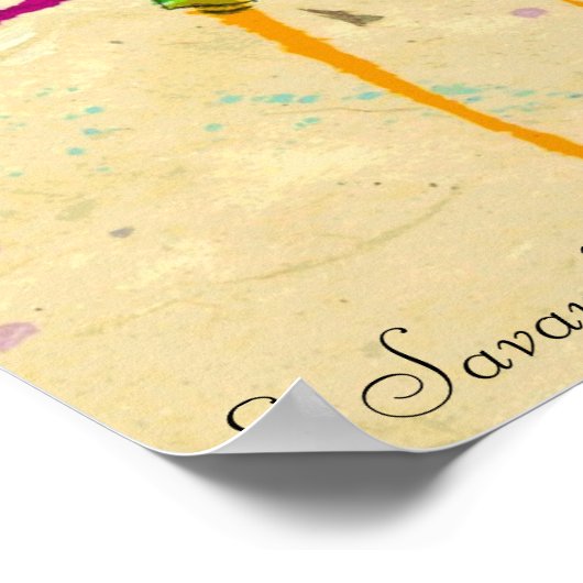 Poster van een hoepelmeisje (Hoek)