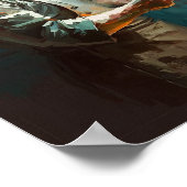 Poster van een kok in de vorm van een olie (Hoek)