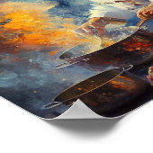 Poster van een kok in de vorm van een olie (Hoek)