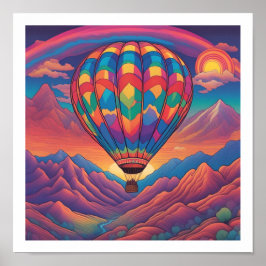 Poster van een luchtballon