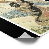 Poster van een mooi oud Japans schilderij (Hoek)