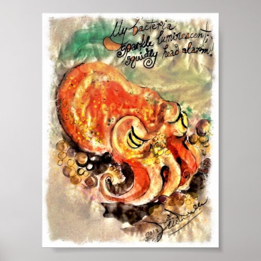 Poster van een penseel en inktschilderij van een i (Voorkant)