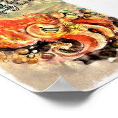 Poster van een penseel en inktschilderij van een i (Hoek)