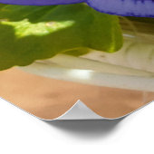 Poster van een prachtige blauwe Pansy Flower Garde (Hoek)