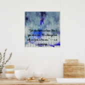Poster van een vrouw en de zee (Keuken)