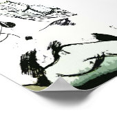 Poster van een vrouw, zijprofiel (Hoek)