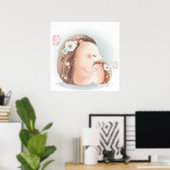 Poster van egel (Thuiskantoor)
