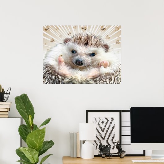 Poster van Egel Love (Thuiskantoor)