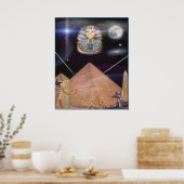 Poster van Egyptische koning tut (Keuken)