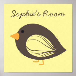 Poster van eigenkleurige koeienvogels