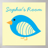 Poster van eigenkleurige koeienvogels (Voorkant)