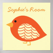 Poster van eigenkleurige koeienvogels (Voorkant)