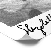 Poster van Elizabeth Bishop en handtekening (Hoek)