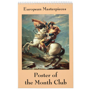 Poster van Europese Masterstukken van de Month Clu Kalender