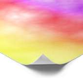 Poster van Faded Rainbow Yin Yang (Hoek)